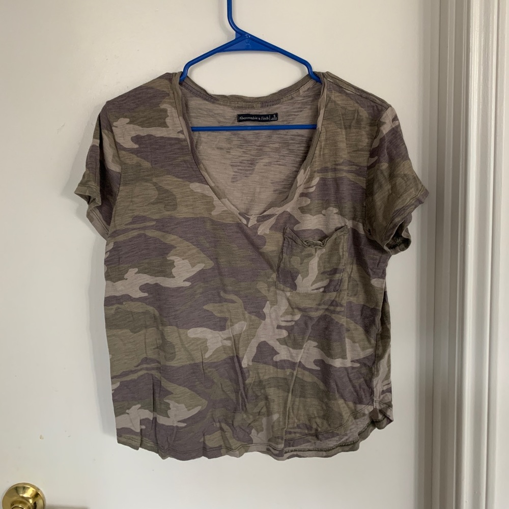 Abercrombie and Fitch Camo V Neck
